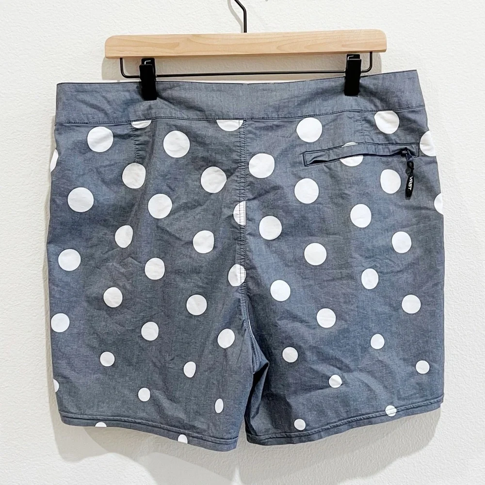 VAST Polka Dots Drawstring Swim Trunks Size 36